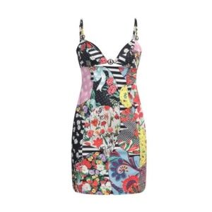 Moschino Women's White Mini Dress Cotton, Elastane